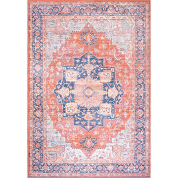 Maris Ornate Medallion Washable Area Rug